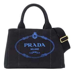 PRADA Black Canvas Shoulder Bag